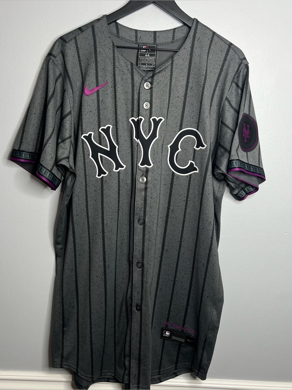 New York Mets Pete Alonso City Connect Engineered Jersey Mens 44 Grey Nike MLB